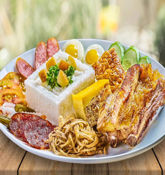 Cali Special BBQ Pork Ribs Broken Rice 7 Flavors Food Vietnam