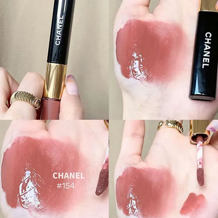 Chanel Le Rouge Duo Ultra Tenue 154 Intense Caramel On Lip