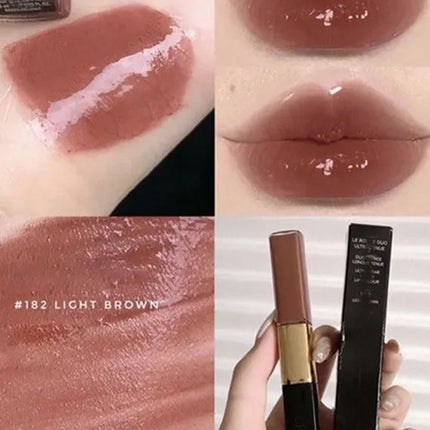 Chaneo Le R0uge Duo Ultra Tenue 182 Light Brown On Lip