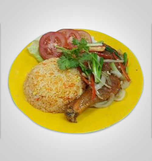 Chicken Thigh With Fried Rice Food Vietnam