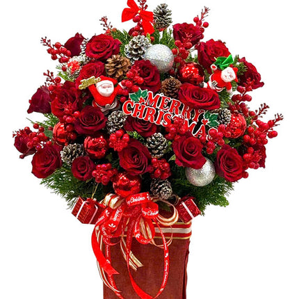 Christmas Tree With Red Rose Vietnam