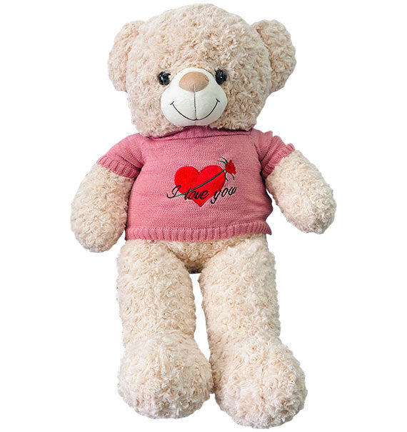 Cosmic Latte Teddy Bear With Pink T-shirt Gifts Vietnam