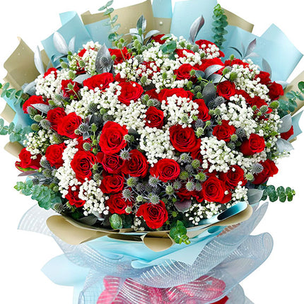 Cozy Rose Bouquet For Xmas Vietnam