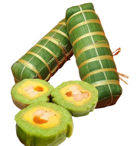 Cylindrical Sticky Rice Cake Tet Food Vietnam