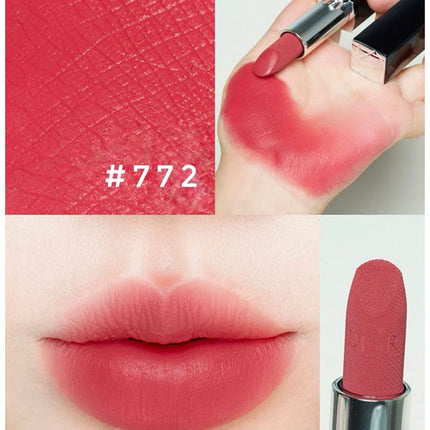 Di0r Rouge Velvet 772 Classic R0sewood On Lip