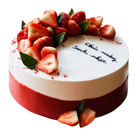 Elegant Strawberry Touch Cake Vietnam