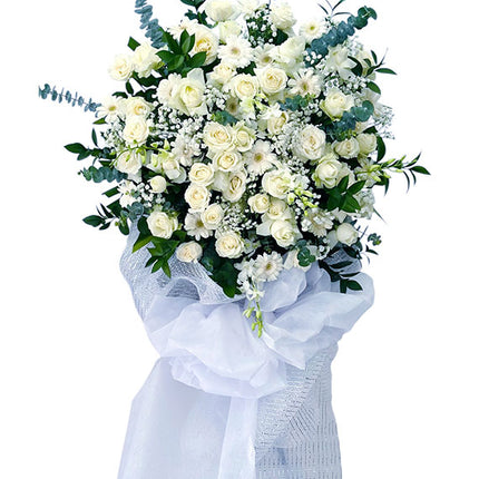 Elegant White Funeral Stand Vietnam