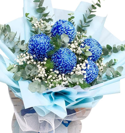 Father's Day Blue Peony Chrys Bouquet