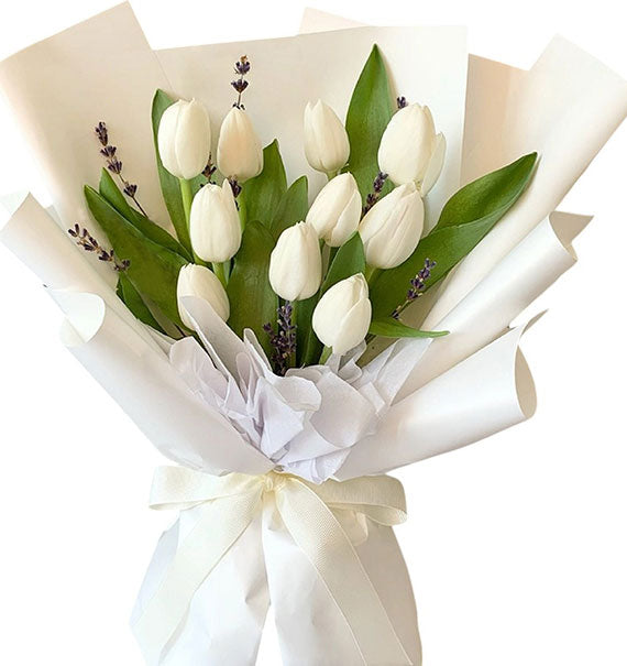 Father’s Day Bouquet of White Tulip Vietnam
