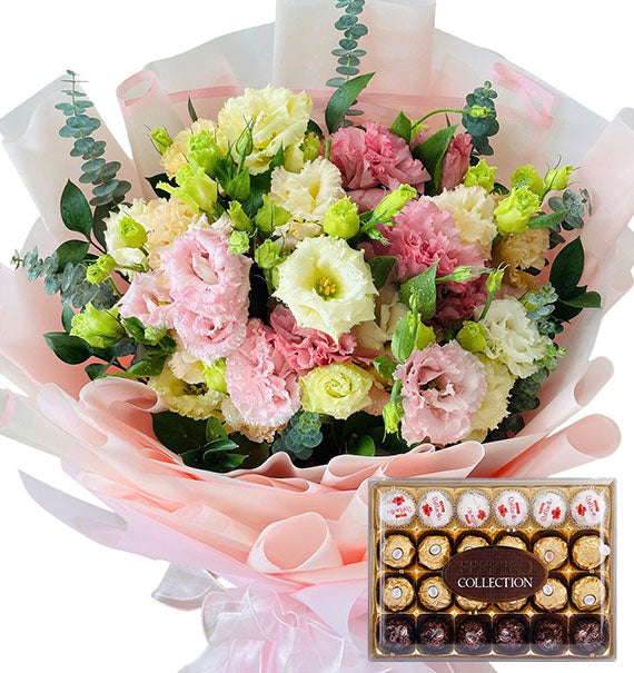 Flower and Ferrero Chocolate Gifts Vietnamese Women’s Day