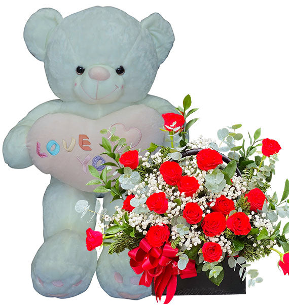 Flowers & Teddy Bear Xmas Combo Vietnam