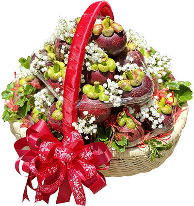 Fresh Mangosteens Basket