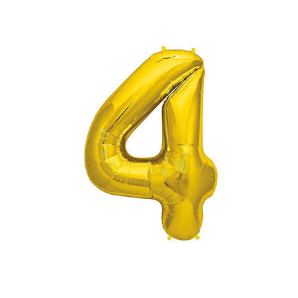 Gold Number 4 Foil Balloon
