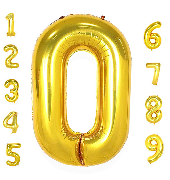 Gold Number Foil Air-filled Balloon Gifts Vietnam