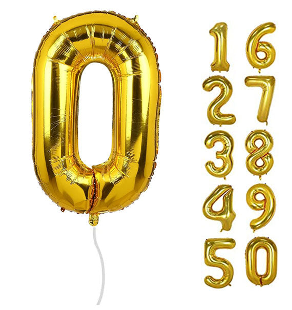 Gold Number Foil Helium-filled Balloon Gifts Vietnam