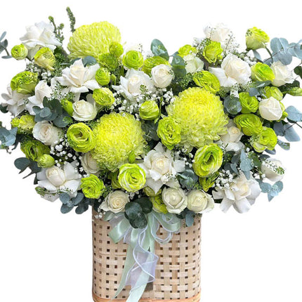 Green Flower Basket Xmas Vietnam
