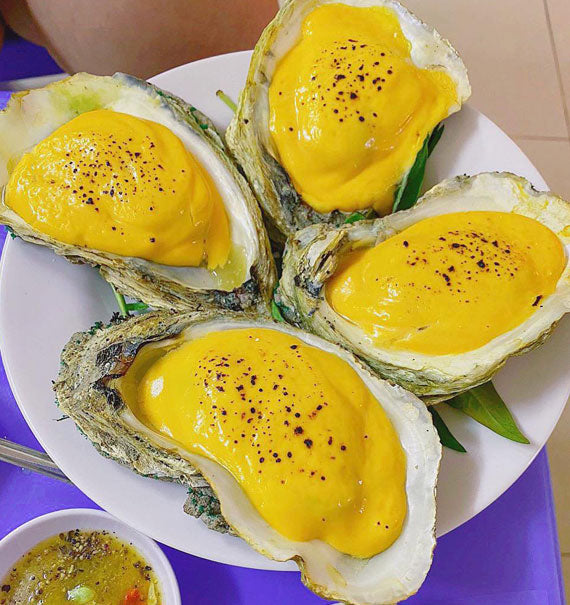 Grilled Oysters With Cheese Seafood Vietnam