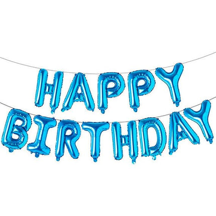 HAPPY BIRTHDAY Letter Foil Balloons Banner