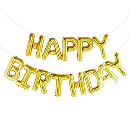 HAPPY BIRTHDAY Letter Foil Balloons Banner