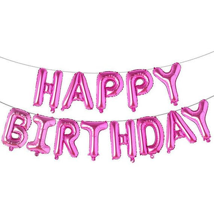 HAPPY BIRTHDAY Letter Foil Balloons Banner