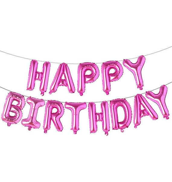 HAPPY BIRTHDAY Letter Foil Balloons Banner [HCM ONLY]