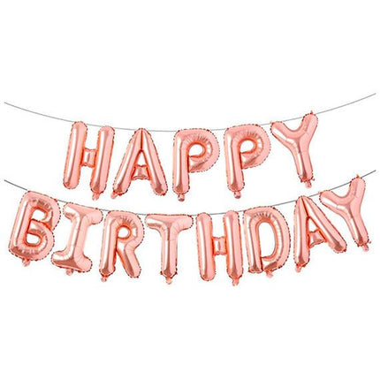 HAPPY BIRTHDAY Letter Foil Balloons Banner