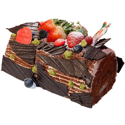 Hazelnut Forest Log Xmas Cake Vietnam