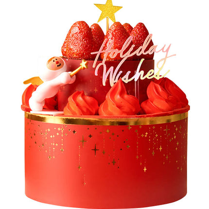 Holiday Red Chocolate Fresh Xmas Cake Vietnam
