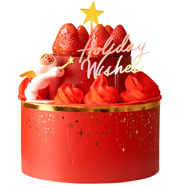 Holiday Red Chocolate Fresh Xmas Cake Vietnam