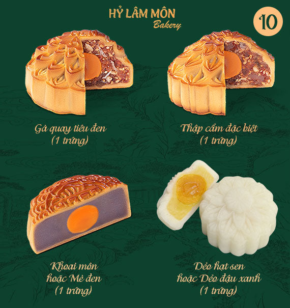 Hy Lam Mon Mooncake Vietnam Combo 10