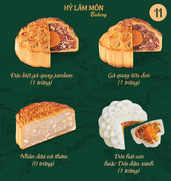 Hy Lam Mon Mooncake Vietnam Combo 11