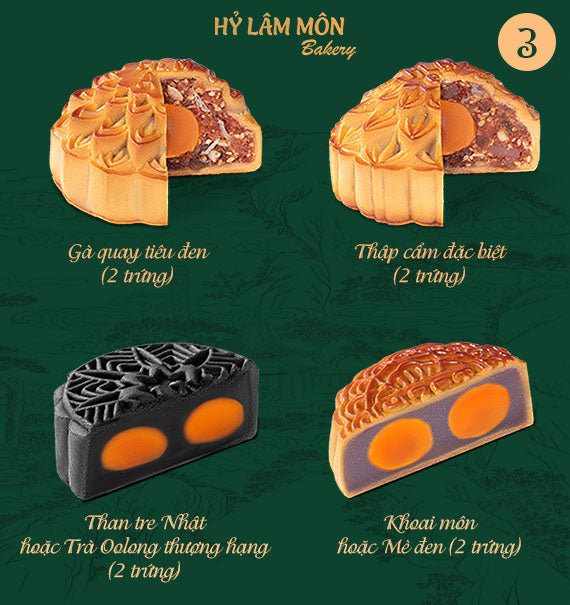 Hy Lam Mon Mooncake Vietnam Combo #3