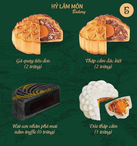 Hy Lam Mon Mooncake Vietnam Combo #5
