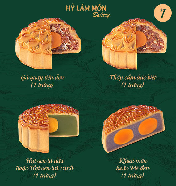 Hy Lam Mon Mooncake Vietnam Combo #7