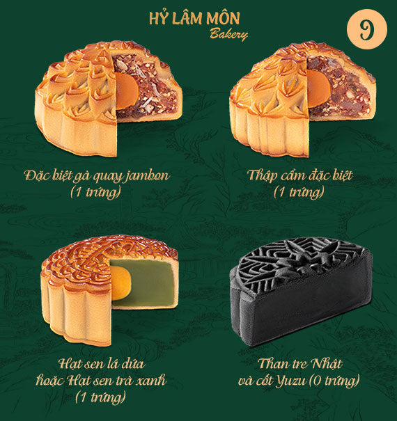 Hy Lam Mon Mooncake Vietnam Combo #9