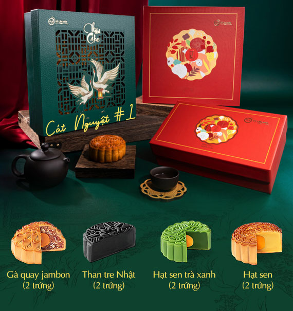 Hy Lam Mon Mooncake Vietnam Combo Cát Nguyệt #1
