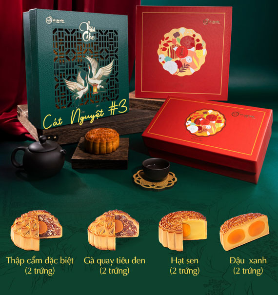 Hy Lam Mon Mooncake Vietnam Combo Cát Nguyệt #3