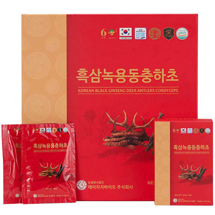 King Korean Black Ginseng Deer Antlers Cordyceps Gifts Vietnam