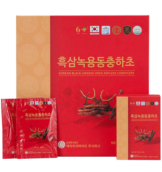 King Korean Black Ginseng Deer Antlers Cordyceps Gifts Vietnam