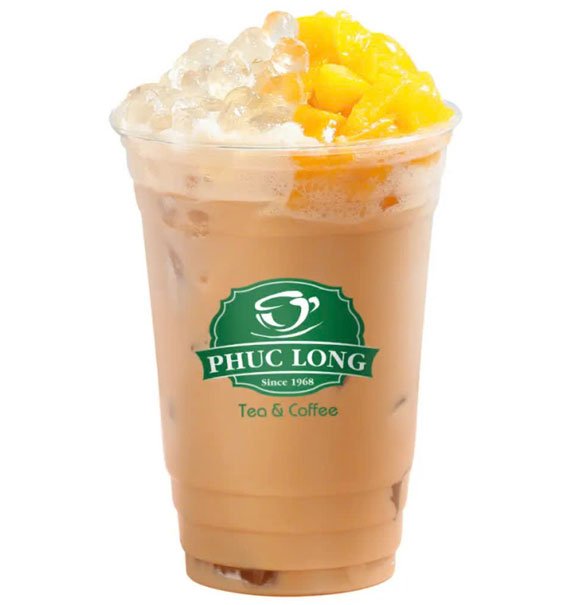 Konjac Ball Peach Black Milk Tea Phuc Long Vietnam
