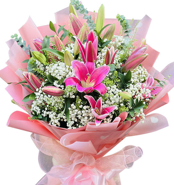 Lilies Flower Bouquet Vietnam