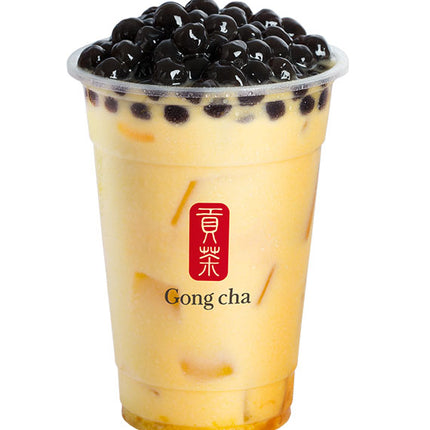 Mango Milk Tea With Black Pearl