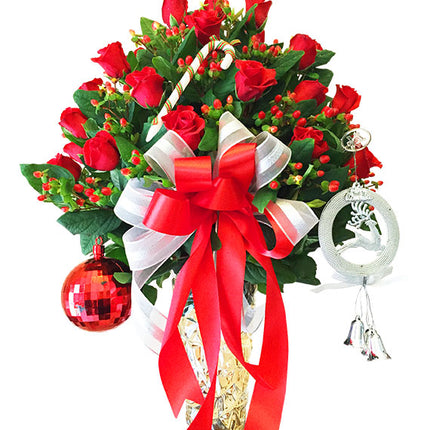 Merry Christmas Rose In Vase Vietnam