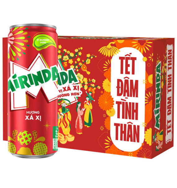Mirinda Sassafras Flavor Soft Drink Tet Gift Vietnam