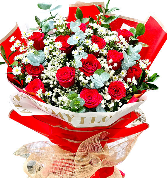 Mother's Day Bouquet of 12 Red Roses Vietnam