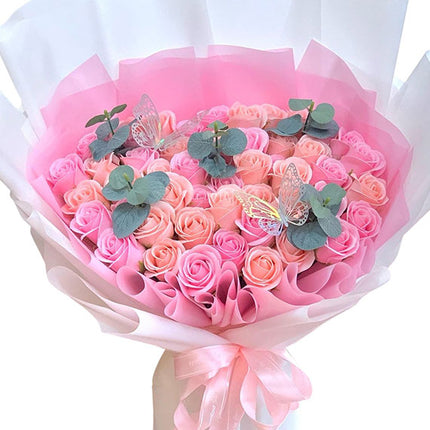 Mother's Day Pink Waxed Roses Vietnam