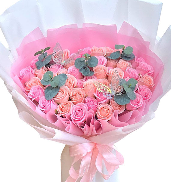 Mother's Day Pink Waxed Roses Vietnam