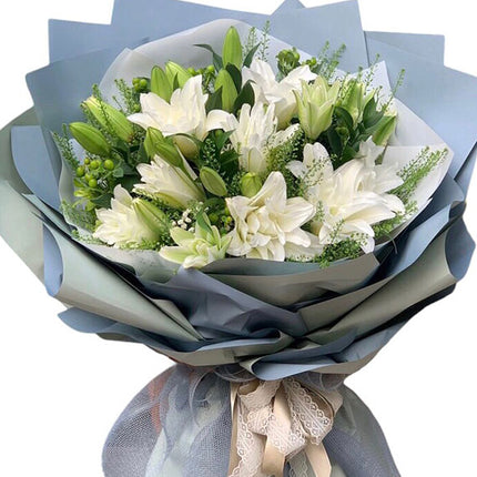 Mother’s Day White Roselily Bouquet Vietnam