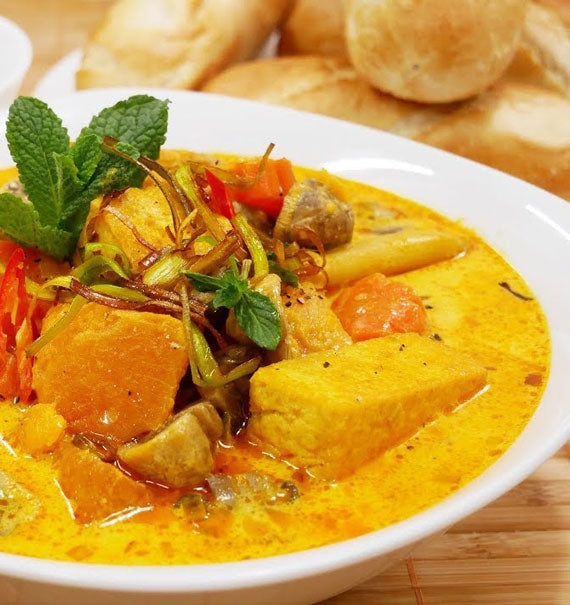 Mushroom Curry With Bread Food Vietnam