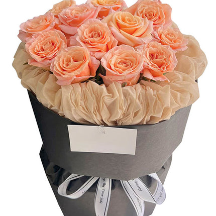 Orange Ecuadorian Roses Bouquet Vietnam